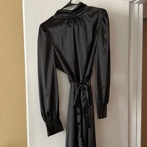 Black midi dress